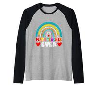 Muestra tu trabajo gracias a todos los profesores de matemáticas diciendo Camiseta Manga Raglan