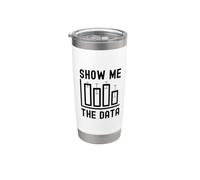 Muéstrame los datos | Funny Data Analyst | Funny Data Science Vaso térmico de acero inoxidable de doble pared