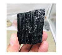 Muestras de cristal de cristal natural, piedra preciosa en bruto, turmalina negra natural, piedra de cristal de 110 g decoración de la habitación