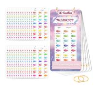 Muestras para colorear con agujero, 30 hojas, 18 x 9 cm, manta rosa con agujero de 3 mm, 720 zonas con muestras para colorear 300 g/㎡ anillo dorado, impresión unilateral, adecuado para rotuladores
