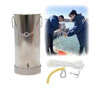 Muestreador de agua ajustable con contrapeso, cubo colector de muestreo de agua de acero inoxidable 304 de 0,5 a 5 L para lagos, océanos y embalses(3L-13x34cm)