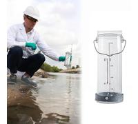 Muestreador de agua de acero inoxidable, sistema de muestreo de péndulo grueso, cubeta de muestra de agua profunda de plexiglás de 2 litros para ríos, lagos y aguas superficiales