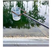 Muestreador de agua telescópico con poste de acero inoxidable y vaso de plástico para muestreo de aguas residuales y ríos