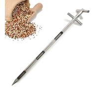 Muestreador De Polvo De Granos De Acero Inoxidable, Tubo De Muestreo Giratorio De Doble Capa, Muestreador De Sonda De Grano De Tres Zonas, Aplicable Para Tomar El Tamaño De Grano De Arroz Y Maíz