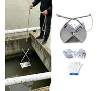 Muestreador Lodos Fondo 3L/5L, Acero Inoxidable 304, Garra Muestreo Sedimentos Lodo Aguas Profundas Salida Agua, Portátil Herramientas Dragado Muestreo Estanques Fluviales, Cuerda 20m(Capacity 5L)