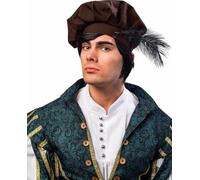 Mütze: Barett, Mittelalter, braun