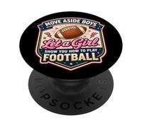 Muévete a un Lado Niños Deja Que Una Chica Te Muestre Cómo Jugar Fútbol PopSockets PopGrip Adhesivo