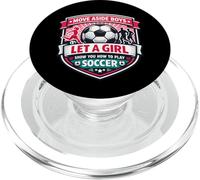 Muévete a un Lado Niños Deja Que Una Chica Te Muestre Cómo Jugar Fútbol PopSockets PopGrip para MagSafe