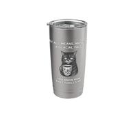 Muévete a un ritmo glacial, sabes que me emociona gato molesto Vaso térmico de acero inoxidable de doble pared