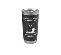 Muévete a un ritmo glacial, sabes que me emociona gato molesto Vaso térmico de acero inoxidable de doble pared