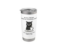 Muévete a un ritmo glacial, sabes que me emociona gato molesto Vaso térmico de acero inoxidable de doble pared