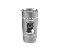 Muévete a un ritmo glacial, sabes que me emociona gato molesto Vaso térmico de acero inoxidable de doble pared