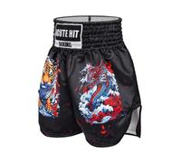 Mufeng Niño Shorts Boxeo Tailandés Niñas Pequeñas Short Deporte Negros | Material Ligero,Ajuste Holgado,Diseño Bordado,Lucha En Jaula,Deporte Combate,Deportes,Kickboxing Tailandés,Gimnasio
