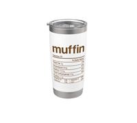 Muffin Información nutricional Funny Thanksgiving Christmas Vaso térmico de acero inoxidable de doble pared