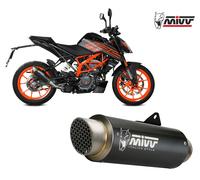 Muffler slip-on exhaust MIVV GP PRO Black Inox negro kat KTM 125 DUKE 2021 2023