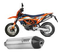 Muffler slip-on exhaust MIVV STR1 Inox para KTM 690 SMC R LC4 2019 > 2020