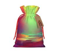 Muflvdx Bolsas con cordón con estampado colorido de ensueño, bolsas de regalo reutilizables, fáciles de embalar, para cumpleaños, vacaciones, bolsas de Navidad