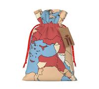 Muflvdx Bolsas con cordón impresas de mapa regional de Turquía, bolsas de regalo reutilizables fáciles de envolver para cumpleaños, vacaciones, bolsas de Navidad, negro, 1 count (Pack de 1), negro, 1