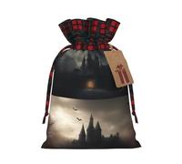 Muflvdx - Bolsas de regalo de Navidad con estampado de horror de Halloween, bolsas de vacaciones reutilizables para regalos, Navidad, cumpleaños, fiestas