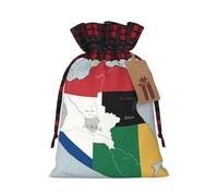 Muflvdx Bolsas de regalo de Navidad con impresión de mapa de Sudán del Sur, bolsas de regalo reutilizables para regalos, para Navidad, cumpleaños, fiestas