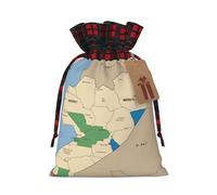 Muflvdx Bolsas de regalo de Navidad con impresión de mapa de ubicación de Sudán del Sur, bolsas reutilizables para regalos, para Navidad, cumpleaños, fiestas