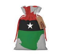 Muflvdx Bolsas de regalo reutilizables y fáciles de empaquetar con la bandera de Santo Tomé y Príncipe con cordón para cumpleaños, vacaciones, Navidad