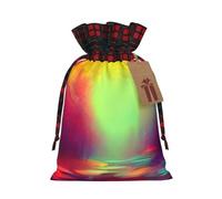 Muflvdx Bolsos impresos coloridos del regalo de la Navidad del ensueño, bolsos reutilizables de la Navidad para los regalos, Navidad, cumpleaños, fiestas