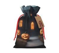 Muflvdx Happy-Halloween-Day-Trick-or-Treat - Bolsas de regalo reutilizables fáciles de envolver, para cumpleaños, vacaciones, bolsas de Navidad