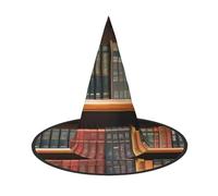 MUFLVDX Library Bookshelf Print Halloween Witch Hat Adult Halloween Hat Costumes Witches Hats Decor Party