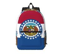 MUFLVDX Missouri State Flag Print Mochila de viaje elegante para portátil con varios compartimentos de negocios, Negro, talla única, negro, Rozmiar uniwersalny, negro, Rozmiar uniwersalny