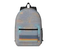 MUFLVDX Mochila de viaje elegante con código de programación, bolsa para ordenador portátil con varios compartimentos, mochila de negocios, negro, One Size, negro, Taille unique