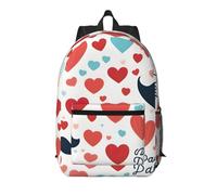 MUFLVDX Mochila de viaje elegante con múltiples compartimentos para el Día del Padre con estampado "Love Dad", negro, One Size, negro, Taille unique
