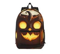 MUFLVDX Mochila de viaje elegante para portátil con varios compartimentos diseño de búho calabaza Happy Halloween, color negro, negro, Taille unique