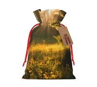 Muflvdx Morning Sunlight In Wilderness - Bolsas con cordón, bolsas de regalo reutilizables fáciles de envolver, para cumpleaños, vacaciones, bolsas de Navidad