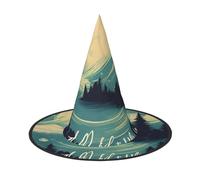 MUFLVDX Not All Who Wander Are Lost Print Halloween Witch Hat For Adult Halloween Hat Trajes Brujas Sombreros Halloween Decoración Fiesta