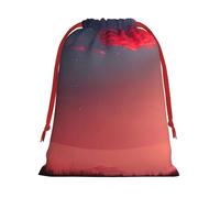 MUFLVDX Red Sky At Night - Bolsas de regalo de Navidad con estampado estrellado, bolsas de regalo multiusos con cordón, para Navidad, bodas, fiestas, regalos, dulces