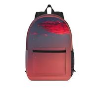 MUFLVDX Red Sky At Night - Mochila de viaje para portátil con varios compartimentos con diseño de cielo estrellado, color negro, negro, Taille unique