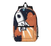 MUFLVDX Rocket In Space Mochila de viaje elegante para portátil con varios compartimentos, color negro, One Size, negro, Taille unique