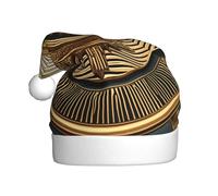 MUFLVDX Sun Old - Sombrero de Navidad egipcio atemporal con estampado de gracia, para adultos, sombrero de Papá Noel para mujeres y hombres, para Navidad, Año Nuevo, suministros de fiesta