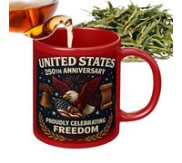 Mug Américain 350ml - Taza Patriotique Céramique | Souvenir 250e Anniversaire 1776-2026, taza Histoire Américaine para Hommes Femmes Famille Amis Cadeau Patriotique et Café Thé