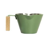 Mug De Café De Acero Inoxidable, 100ml Jarra De Doble Pico Con Escala, Copa Medidora de Té de Acero Inoxidable con Asa, Para Café, Té, Leche, Elaboración Casera, Cocina, Restaurante, Latte,