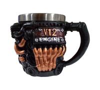 Mug de Café V12 Vaso De Acero Inoxidable De Doble Pared Aislante 300ml V12
