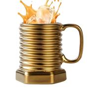 Mug Hélicoïdal 380ml | Tasse à Boisson Design Vis à Vis Hexagonale | Récipient pour Café et Boissons Chaudes Froides pour Cappuccino Lait Vin Jus Cadeau Prise en Main Ergonomique et Originale