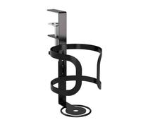 Mug Holder for Stanley Cup, Metal Ice Bar Mug Holder, Deskside Hanging Clamp Water Cup Organiser, Adjustable Anti-Spill Mug Cup Holder(Black,L)