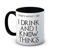 mug-tastic I Drink and I Know Things (That's What I Do) - Taza De Café De Cerámica