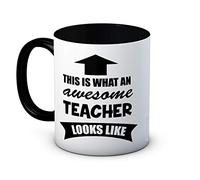 mug-tastic This is What an Awesome Teacher Looks Like - Taza De Café De Cerámica