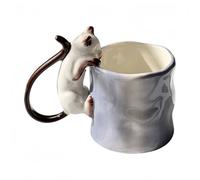 Mug Taza De Café Retro De Cerámica De 300 Ml Con Asa De Gato Siamés En 3D - Ideal Para Amantes De Los Gatos Y Perfecta Como Decoración Para El Hogar O La Oficina - Morada