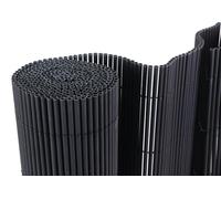 Mugar- Cañizo de PVC imitación a Mimbre de PVC de 1.600gr/m2- Mimbre Artificial- 5 MODELOS (Negro, 1.5x3 metros)