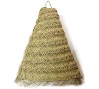 Mugar- Pantallas de Lámpara Colgante Fabricadas en Fibras Naturales de Diferentes Tamaños- Compatibles con Instalación Eléctrica o Luces LED a Pilas (Lámpara Cónica Tupida, 50 x 50 cm)