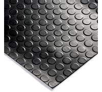 Mugar- Suelo Antidelizante Negro de Caucho de 1,5 Milímetros- Recubrimiento de Suelo para Gimnasios, Talleres, Base para Electrodomésticos y Mucho Más (1,5 x1 Metros)